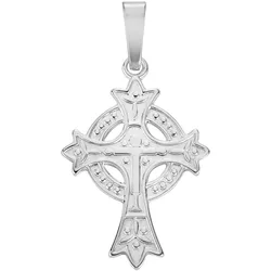 Ketten-Anhänger FIRETTI "Schmuck Geschenk Silber 925 Halsschmuck Anhänger Keltisches Kreuz", silber (silberfarben), Schmuckanhänger, Damen, Silber 925 (Sterlingsilber), 1,65 g, Made in Germany