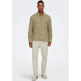 Only & Sons ONSLINUS CROP Stoffhose Beige M