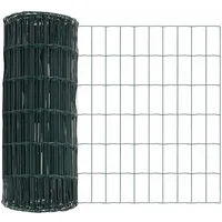 vidaXL Eurozaun 0,8 x 25 m Grün/Eisen