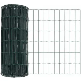 vidaXL Eurozaun 0,8 x 25 m Grün/Eisen