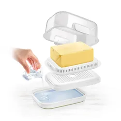 Tescoma Butterdose Butter Behälter o. Aroma Antibakteriell Rutschfest Tiefbutter