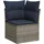 vidaXL Gartensofa-Set 12-tlg. grau Polyrattan