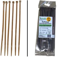 Befestigungsschlaufen "FixFence" Weide hell farbig für Sichtschutzmatten 200x4,6mm 50pro Beutel von bambus-discount.com - Montage Schilfrohrmatten Bambusmatten mit Kabelbinder befestigen