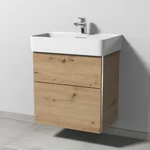 Sanipa Waschtischunterschrank 2 Auszüge 56 x 59 x 40 cm Eiche Natural-Touch