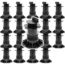 XPOtool Gartenbodenbelag, Set 20x Stelzlager Terrassen, 2700kg, 137-215mm, Stellfüsse höhenverstellbar (20 x)