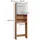 Vicco Waschmaschinenschrank Irma 64 x 190,5 cm Weiß Hochglanz/Braun