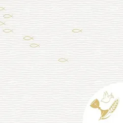 Mank Serviette Serviette Kommunion/Konfirmation Fisch 40 x 40 cm, 50 Stück