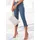 LASCANA Caprijeans mit kleinem Beinschlitz mit verzierten Taschen, elastische 7/8-Jeans aus Baumwolle, Sommerhose blau 42