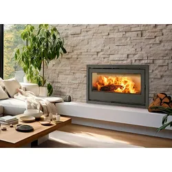 MAESTRO FERRETERO TJ - Einbau-Kaminofen mit Turbinen Modell FLAMA 90 Leistung 8,4 kW