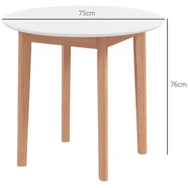 Homcom Ø 75 cm weiß