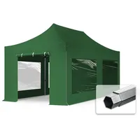 TOOLPORT 3x6m Aluminium Faltpavillon ALU Pavillon Partyzelt grün