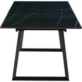 id-furn gmbh Esstisch RIO, ausziehbar, 180 x 90 cm - Glas - Metallgestell