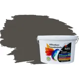 RyFo Colors Fassadenfarbe Silikonharz Fassadenfarbe Lavagrau 10l, 1 L ca. 6 m2, Wasserabweisend, diffusionsfähig, schützt vor Schmutz, Algen, Pilzen grau