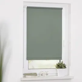 Lichtblick Thermo-Rollo / Verdunkelungsrollo Klemmfix 90 x 220 cm grün