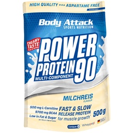 Body Attack Power Protein 90 Milchreis Pulver 500 g