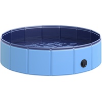 PawHut Hundebadewanne mit Wasserablassventil blau 80 x 20 cm