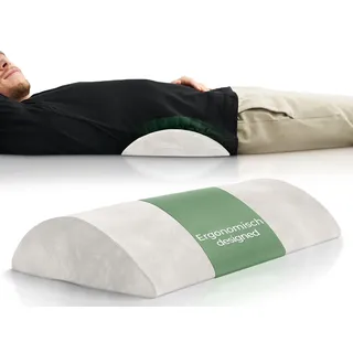 Well B4 Ergonomisches Lendenwirbelkissen für Bett & Sofa - Lendenkissen zur Rückenstütze im Liegen - Lordosekissen für die Lendenwirbelsäule - Rücken Lendenstützkissen, Lumbar Support Pillow - Weiß