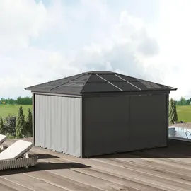 Outsunny Seitenwand für Pavillon 4 Stück 3,02 x 2,05 m Hellgrau