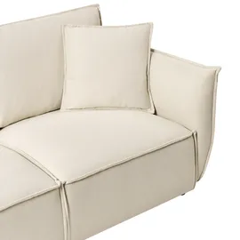 Beliani Sofa 3-Sitzer Kunes Stoff Hellbeige