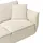 Beliani Sofa 3-Sitzer Kunes Stoff Hellbeige
