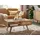FineBuy Couchtisch  Braun  Massivholz/Rattan  90 x 40 x 45 cm