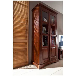 Massivmoebel24 Vitrine Akazie 98 x 46 x 191 cm Braun