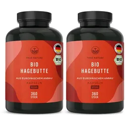 Bio Hagebutte Kapseln - EU-Anbau - Vegan & Made in Germany 720 St