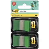 Post-it Index Haftstreifen, Standard, Grün, 25.4 mm x 43.2 mm, 50 Haftstreifen pro Spender, 2 Spender - Für Dokumente und Wichtige Informationen