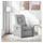vidaXL Massagesessel Hellgrau Polyester 91,5 x 96 x 70 cm Grau mit Fernbedienung