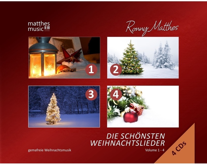 Die Schönsten Weihnachtslieder: Vol.1-4: Gemafrei - Ronny Matthes  Weihnachtsmusik  Gemafrei. (CD)