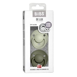 BIBS Schnuller De Lux 2er Pack Silikon Sage+Hunter Green 0-36m