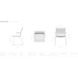 HOUE CLICK Armlehnenstuhl mit großer Rückenlehne und Bambusarmlehnen Stahlgestell