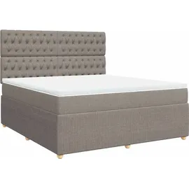 vidaXL Boxspringbett 180 x 200 cm Taupe
