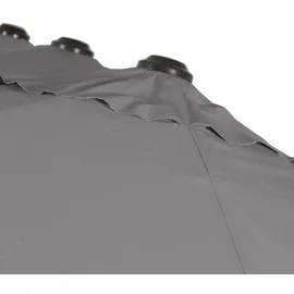 LECO Rechteck-Doppelsonnenschirm 270 x 158 cm Anthrazit