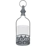 Ambiente Haus Windlicht Windlicht in Antikgrau / Rost (1 St) grau