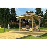 Weka Pavillon Gartenoase 651 Gr. 1 mit Dachaufsatz 294 cm x 294 cm
