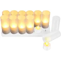 EXTSUD 12er LED Flammenlose Kerzen weiß