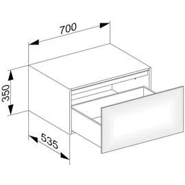 Keuco Edition 11 Sideboard 70 x 35 x 53,5 cm Weiß