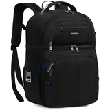 Kühlrucksack, doppelstöckig, auslaufsicher, isolierter Rucksack, Kühlrucksack für Damen und Herren, Schwarz und Blau