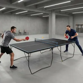 sportnow Tischtennisplatte Klappbar Schwarz