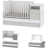 Lorelli Babybett Trend Plus NEW Schaukelfunktion Jugendbett Schreibtisch grau