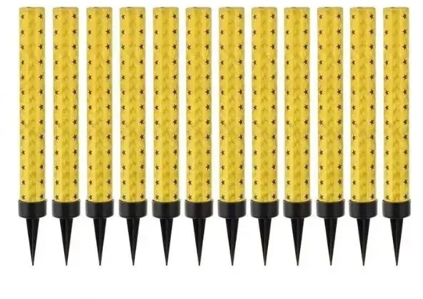 Set mit 12 goldenen Tortenfontänen - 12 cm