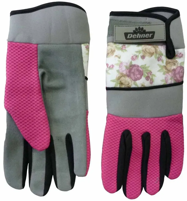 Dehner Gartenhandschuhe Dehner Gartenhandschuh mit Rosen, pink grau M