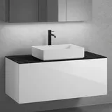 neoro n50 Unterschrank B: 120 cm mit 1 Auszug, Waschtisch B: 58 cm weiß matt, B: 120.5 BN0065WM+BN0434WH+BN0404C2