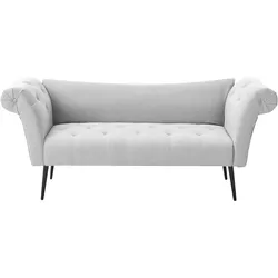 Chaiselongue NANTILLY Stoff Hellgrau