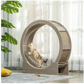 PawHut Katzenlaufrad 91 cm Walnuss