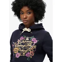 Superdry Kapuzensweatshirt »FLORAL GRAPHIC LOGO HOODIE« Superdry Truest Navy