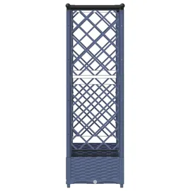 vidaXL Hochbeet mit Rankgitter und Dach 164 x 40 x 123 cm Grau