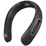 feinlux Mini USB-Ventilator Mini USB-Ventilator Tragbarer Nackenventilator, Handfreie Klingenlose Hals-Ventilator, Wiederaufladbar schwarz