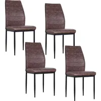 Hti-Living Esszimmerstuhl Madison Antikbraun 4er-Set
